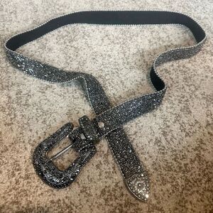 Shyanne Black Studded Western Rhinestone Women’s Belt L/XL